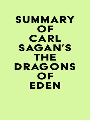 cover image of Summary of Carl Sagan's the Dragons of Eden